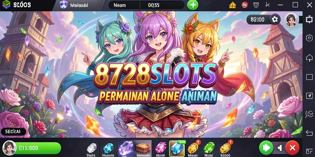 Gameplay menarik dengan karakter anime yang ikonik di 8728SLOTS.