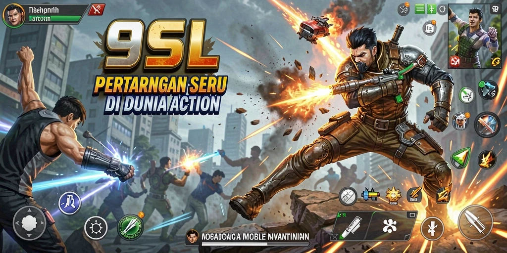 Gameplay mendebarkan dan penuh aksi dalam 9SL.