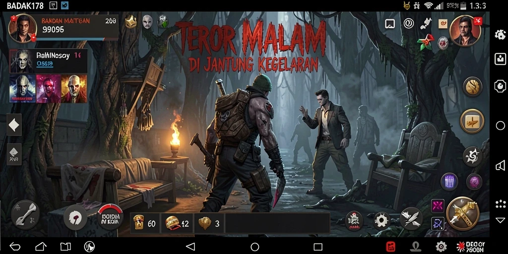 Screenshot utama BADAK178 menampilkan momen teror di kegelapan.