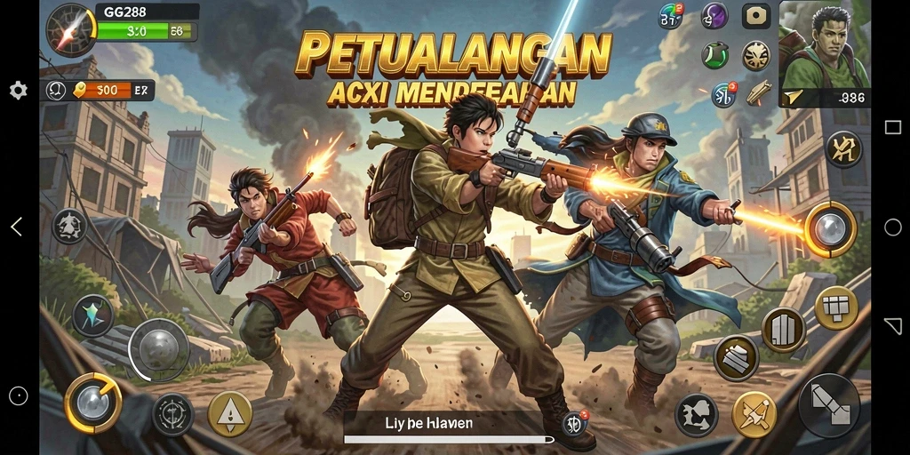 Screenshot GG288 menampilkan aksi seru dan grafis menawan dalam pertempuran.