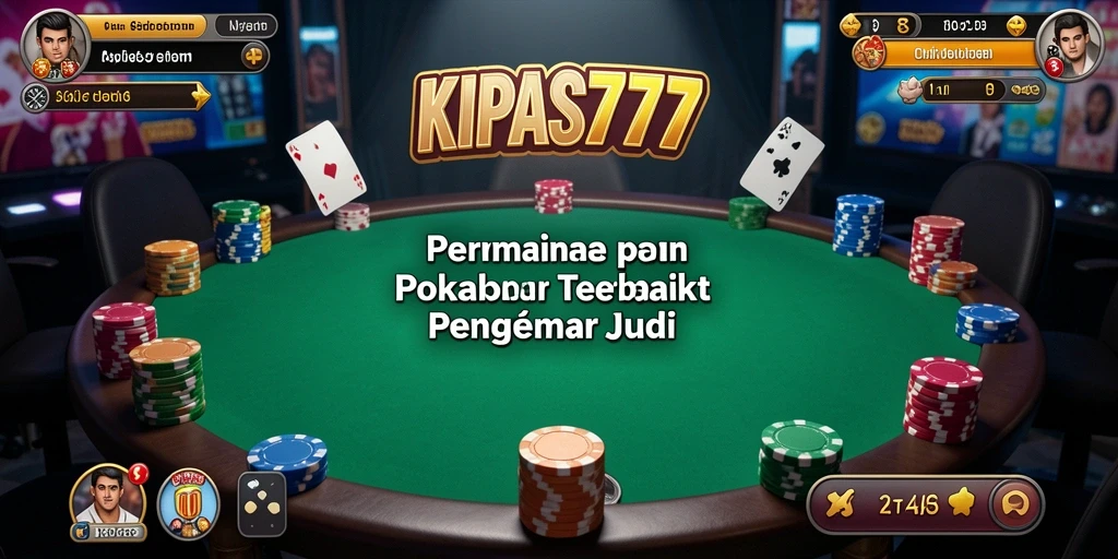 Tampilan gameplay Poker yang memukau dan interaktif dari KIPAS777.