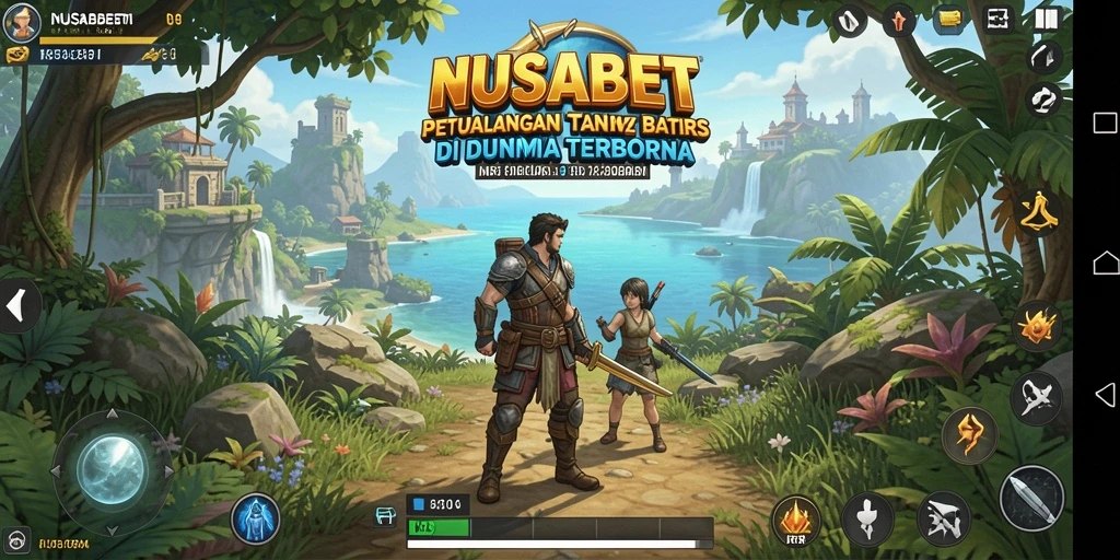 Tangkapan layar NUSABET menampilkan aksi seru dalam dunia terbuka.