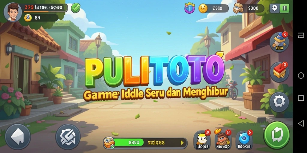 Tampilan gameplay PULITOTO yang menampilkan karakter dalam misi Idle.
