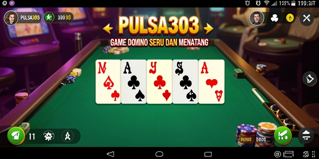 Tampilan gameplay Domino yang seru di PULSA303.