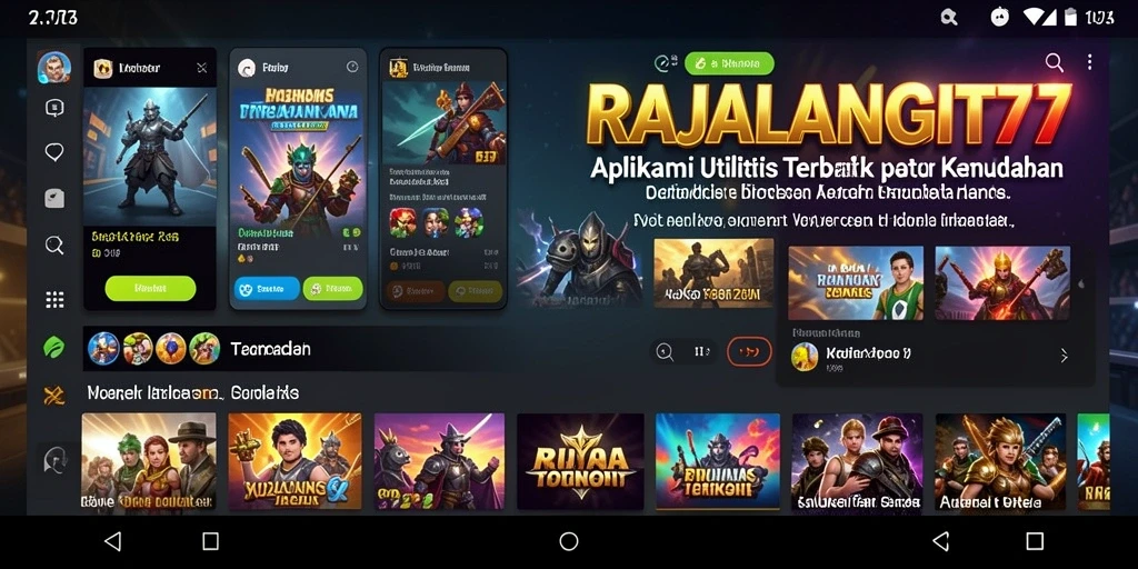 Tampilan antarmuka RAJALANGIT77 yang intuitif dan ramah pengguna.