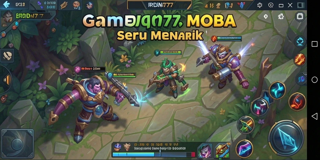 Screenshot gameplay menampilkan pertarungan strategis di RPIDN777.