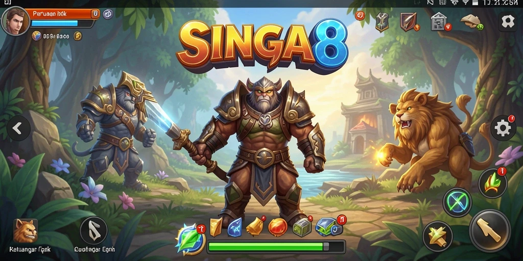 Gameplay SINGA8 yang seru dan mendebarkan dalam dunia RPG.